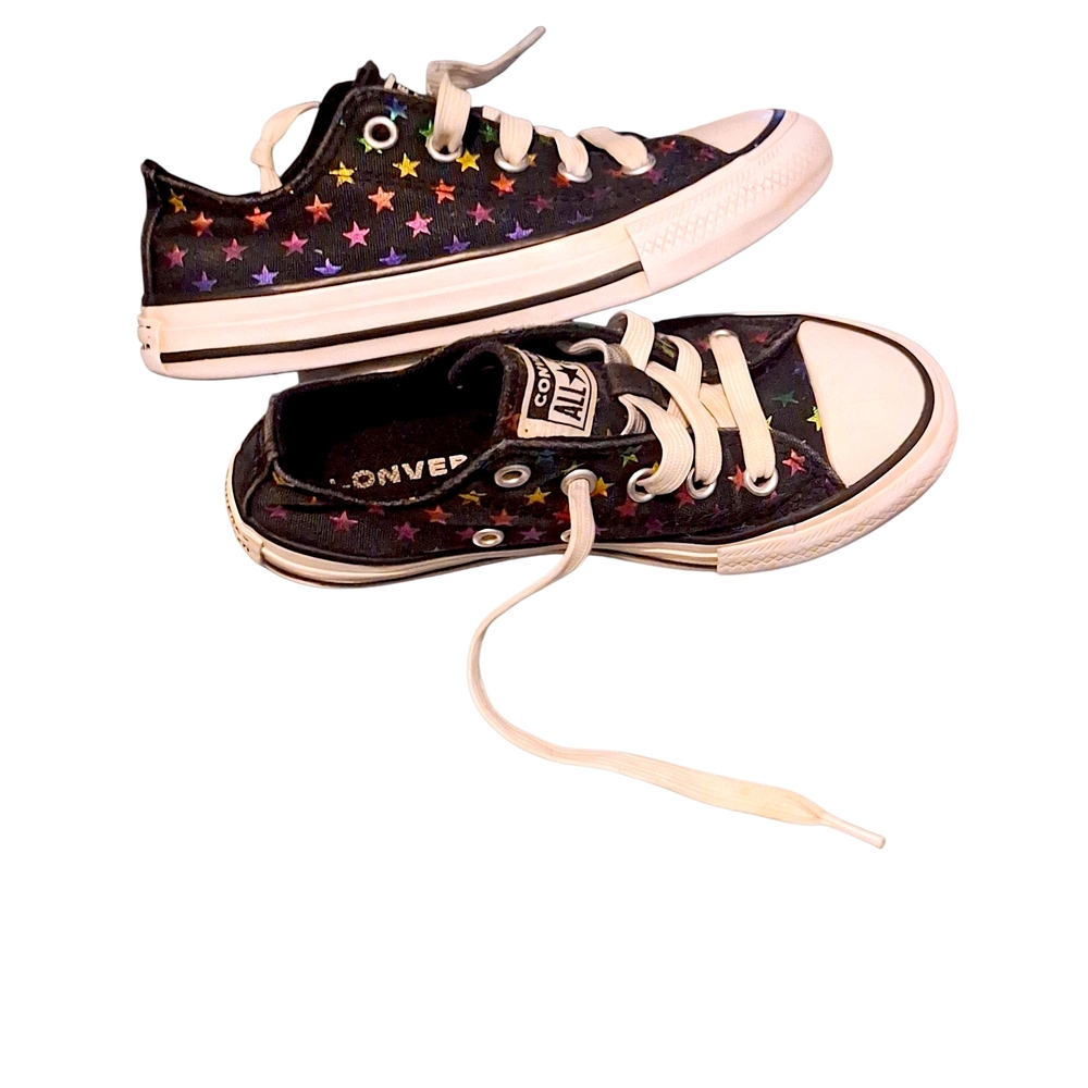 Converse All Star Chuck Taylor Kids Size 12- Starry Black - Picture 3 of 11